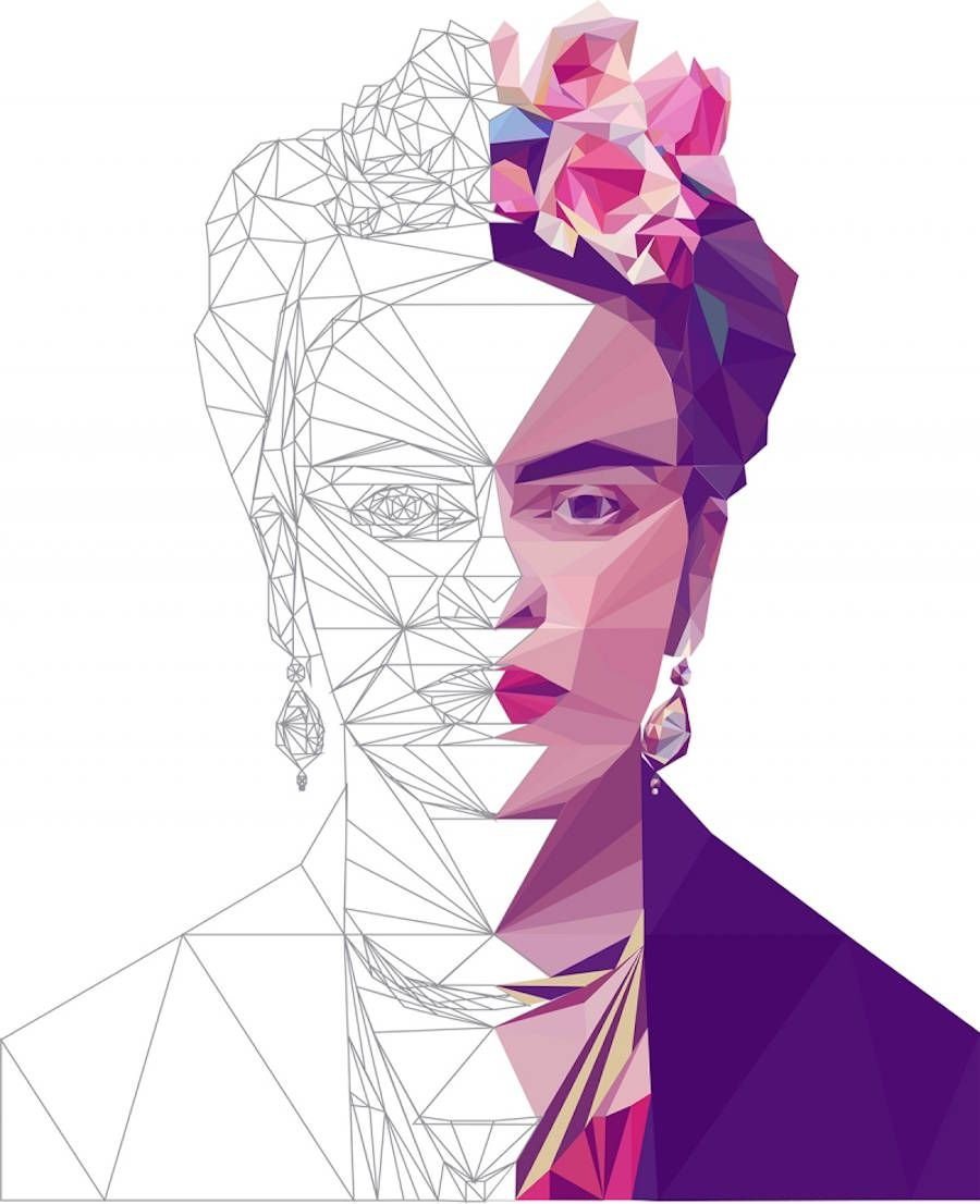 Фрида Кало графичный портрет