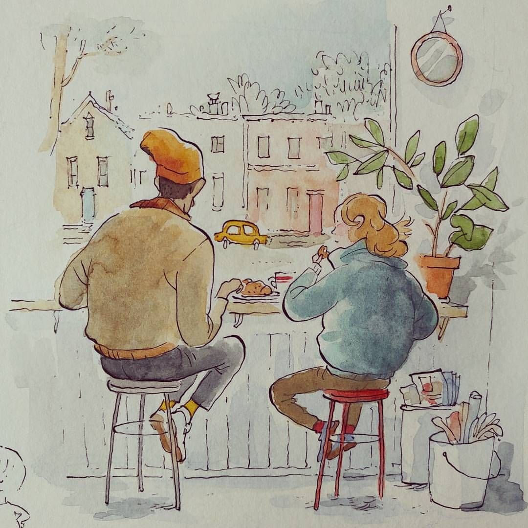 Кофейня иллюстрация