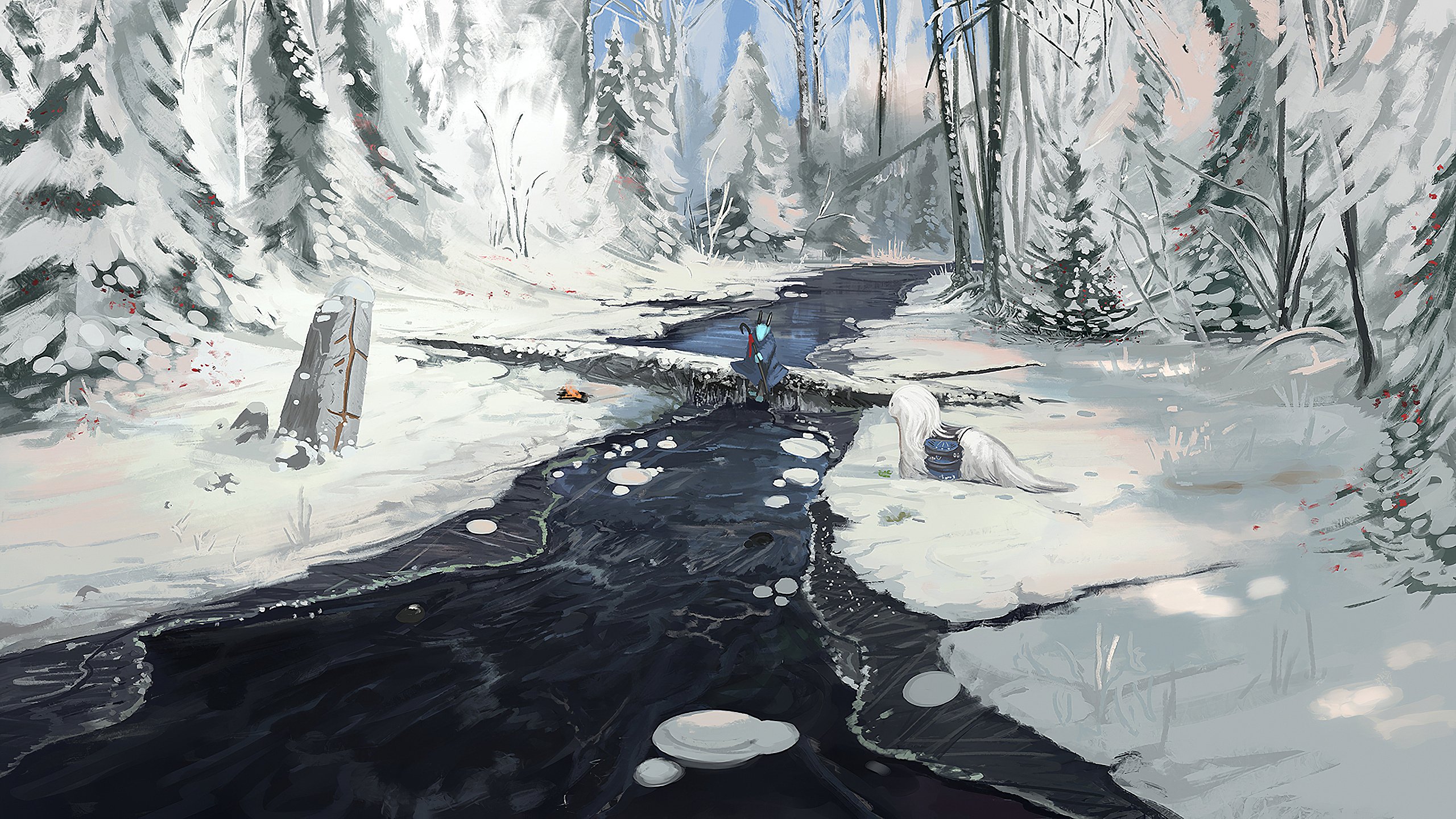 Ледяная река арт