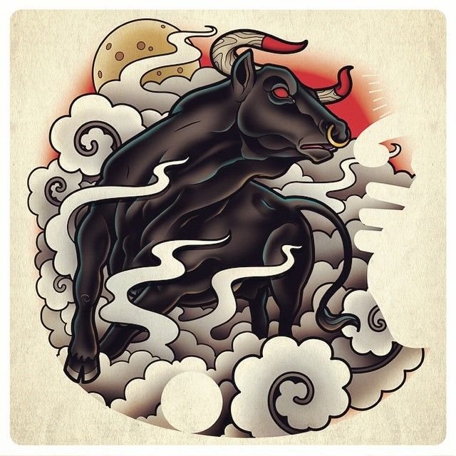 Год быка дракон. Эскизы тату бык Тотем. Телец Taurus бык тату. Бык в японском стиле. Тату быка эскизы.