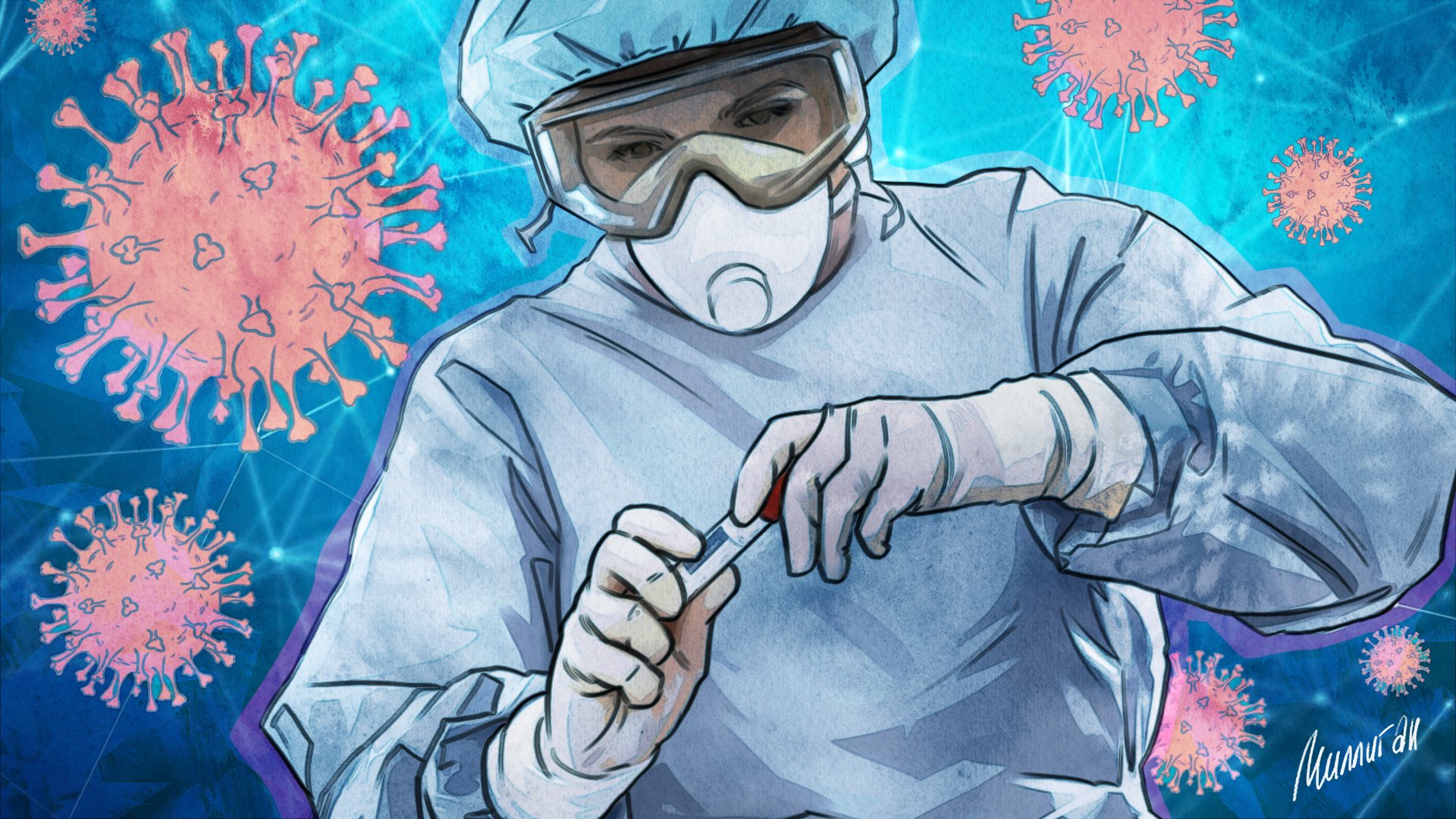Рисунки про врачей и коронавирус