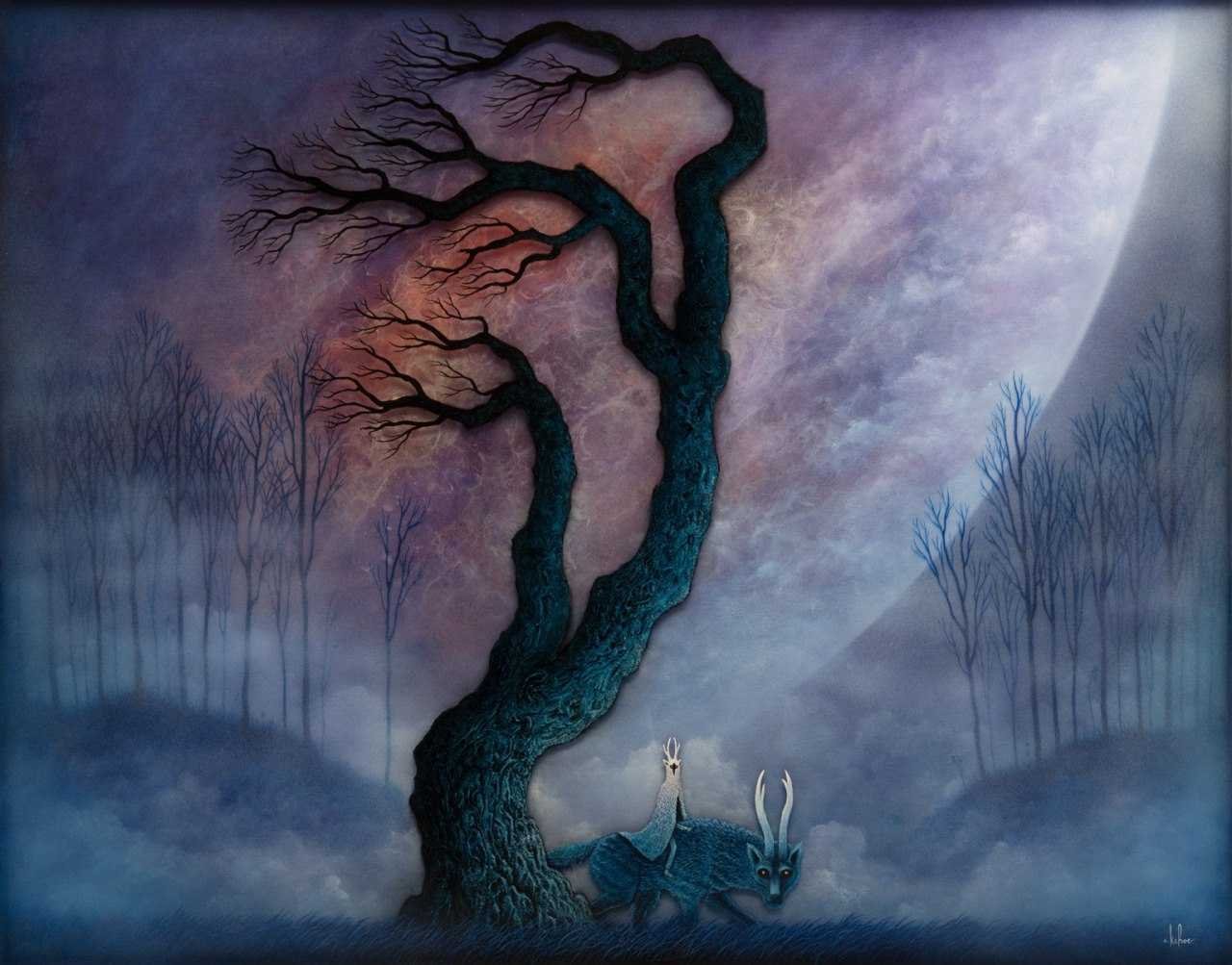 Мистический лес иллюстрация Энди Кехо