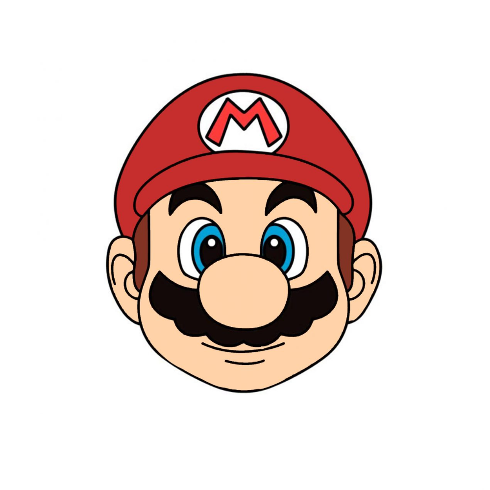 Марио. Голова Марио. Марио лицо. Значок "Марио". Рисовать марио