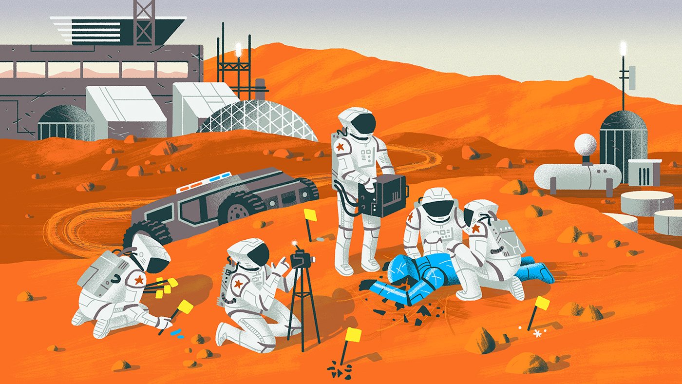 Колонизация Марса иллюстрации
