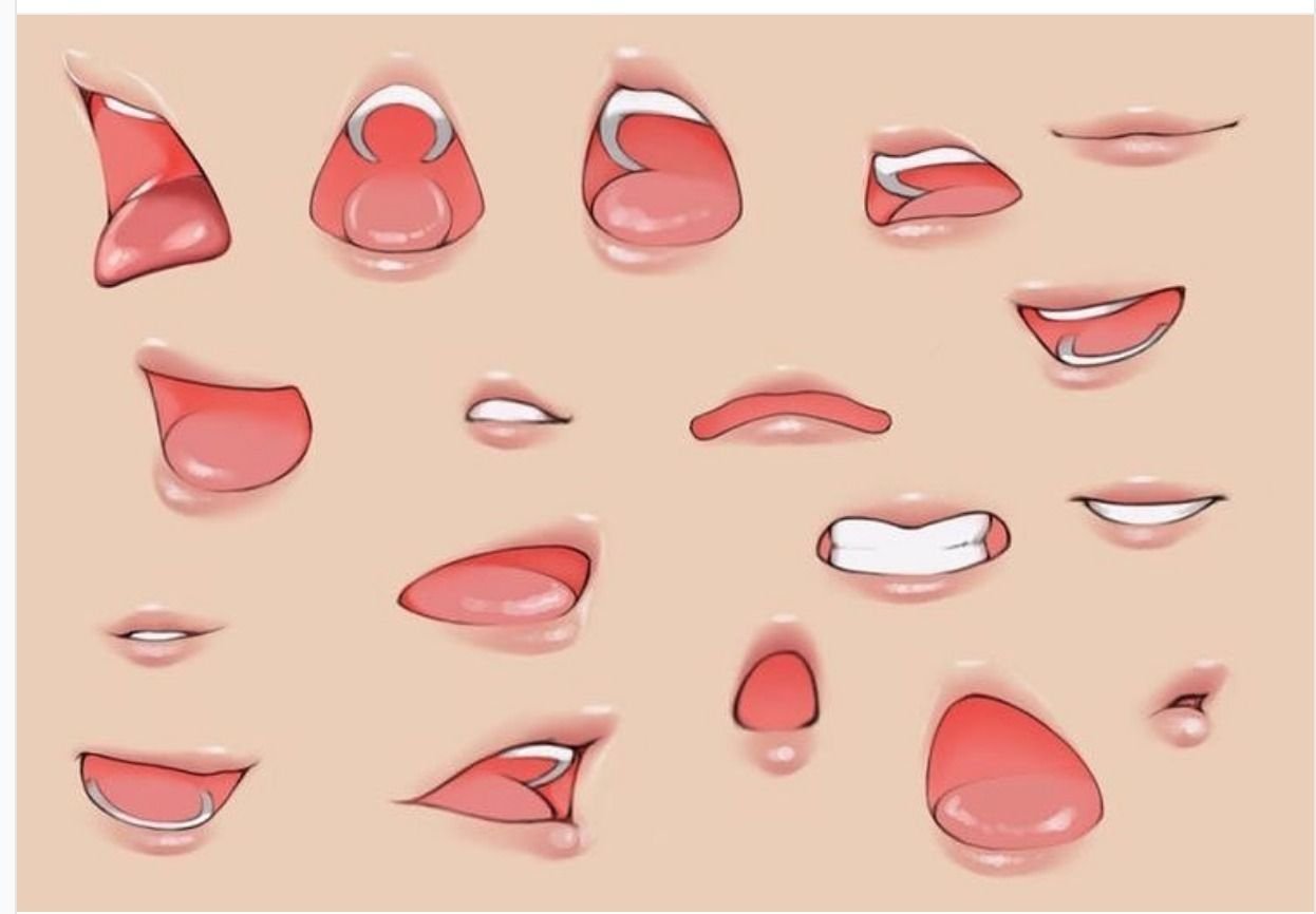 Туториал губы аниме