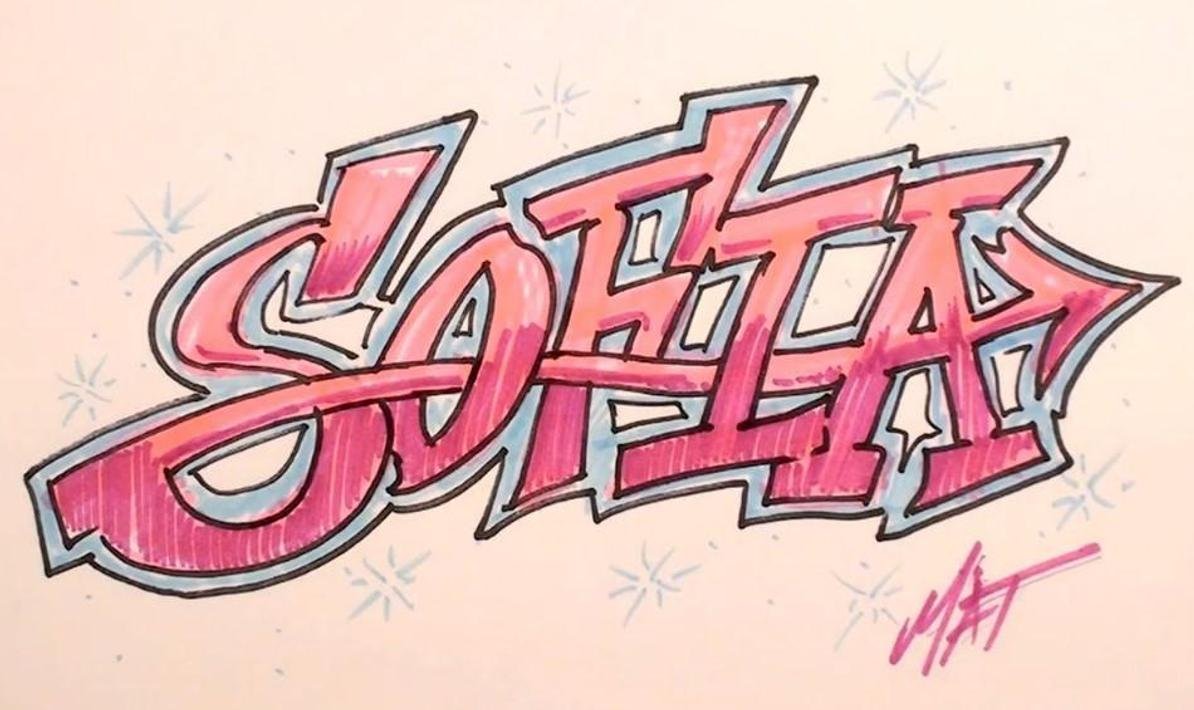 Граффити имя Соня