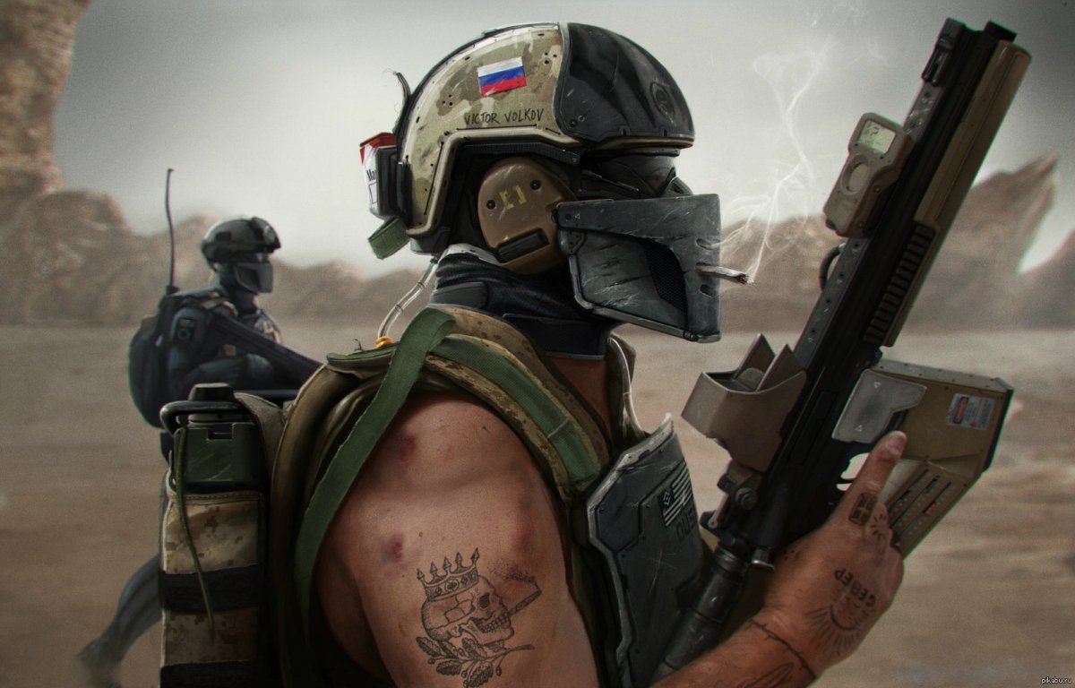 Русский солдат арт
