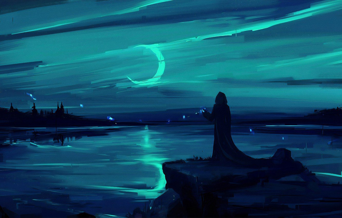Фэнтези ночь море