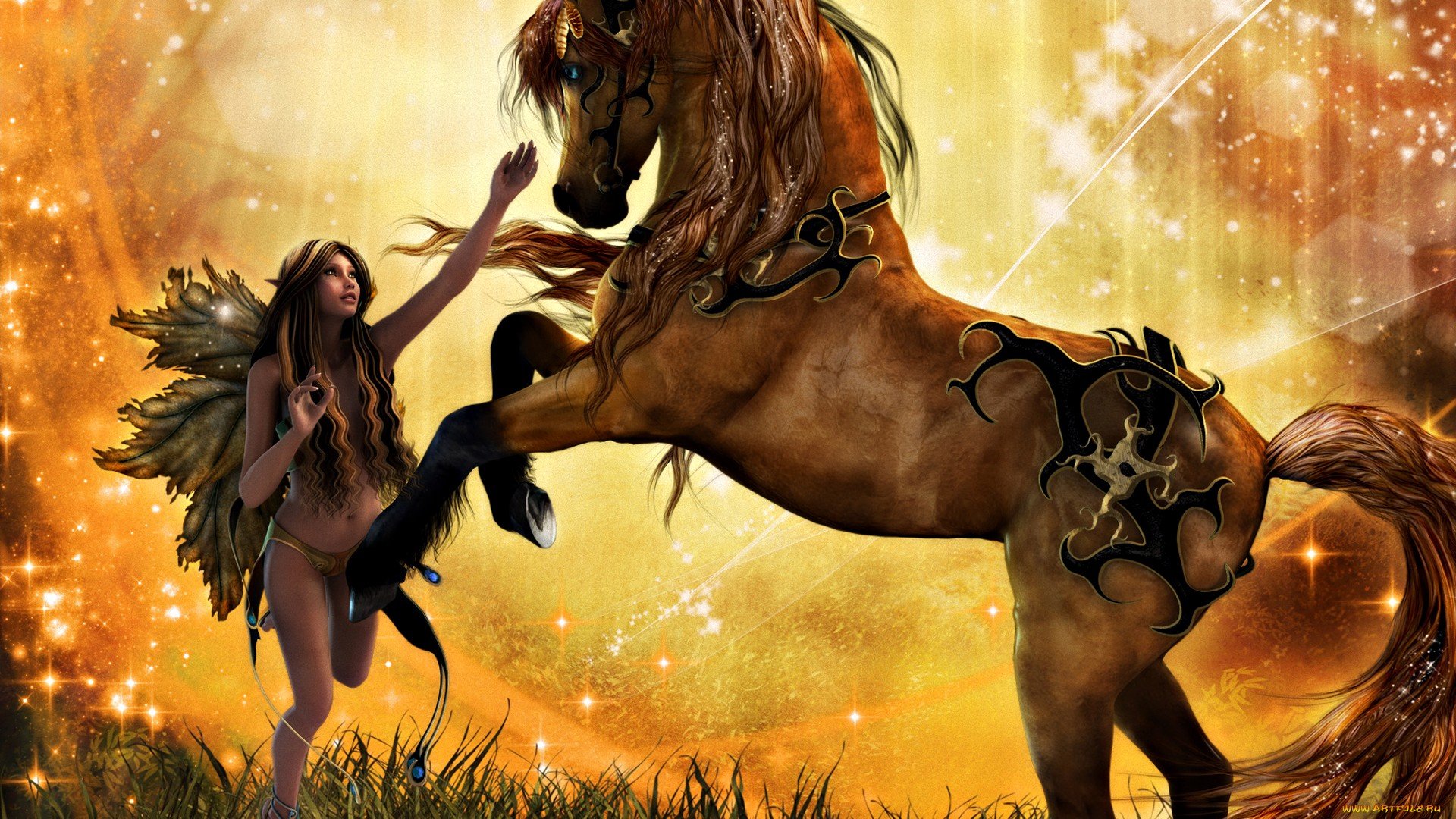 Девушка на коне фэнтези