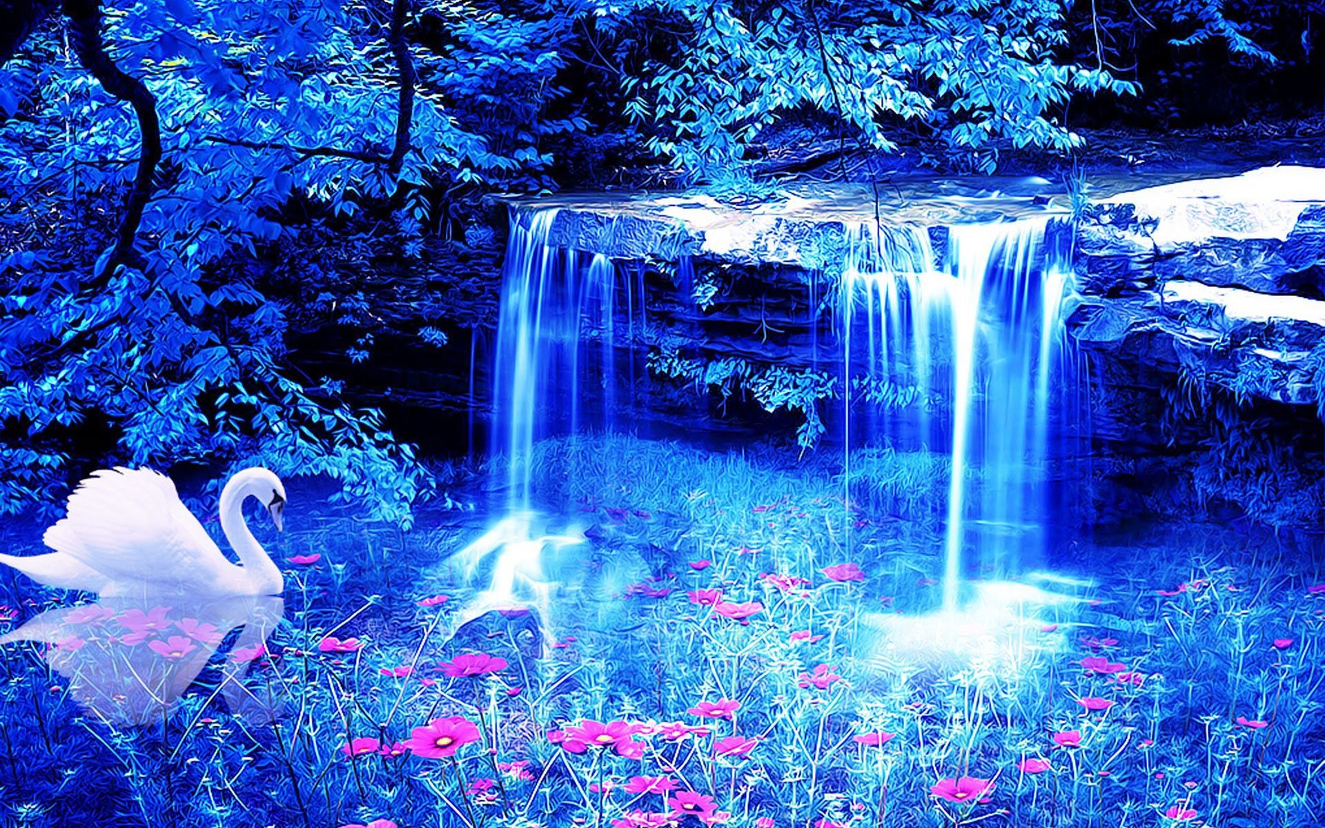 Живые открытки на телефон. Живая природа водопады. Сказочный водопад. Красивые картинки. Красивые картины.