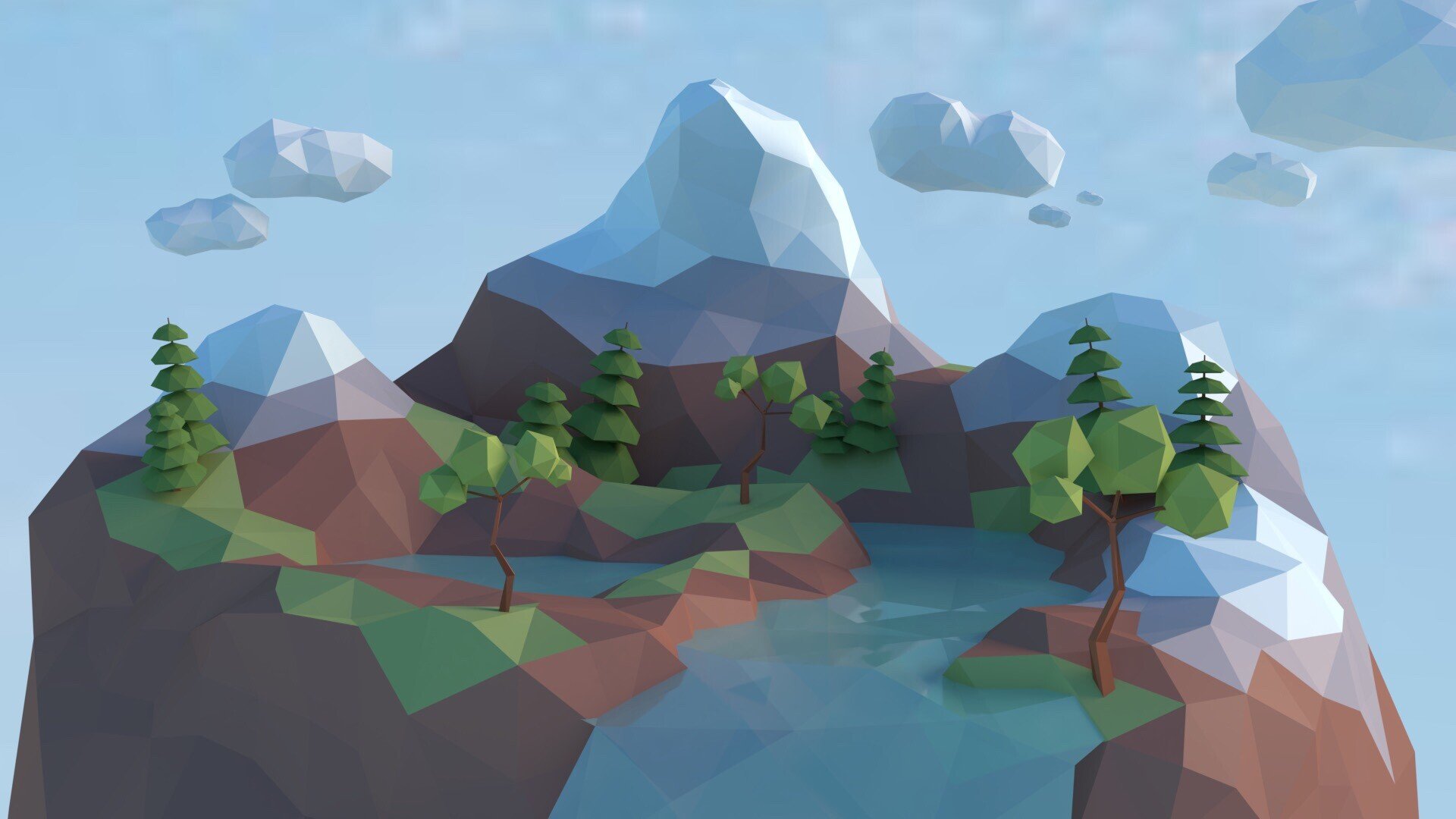 Polygon world. Лоу Поли блендер. Скайбокс Лоу Поли. Пушкарь Low Poly. Лоуполи модель Blender окружение.