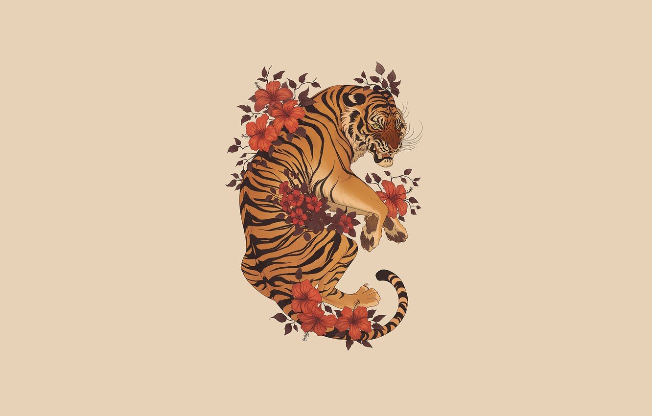 Тигр стилизация
