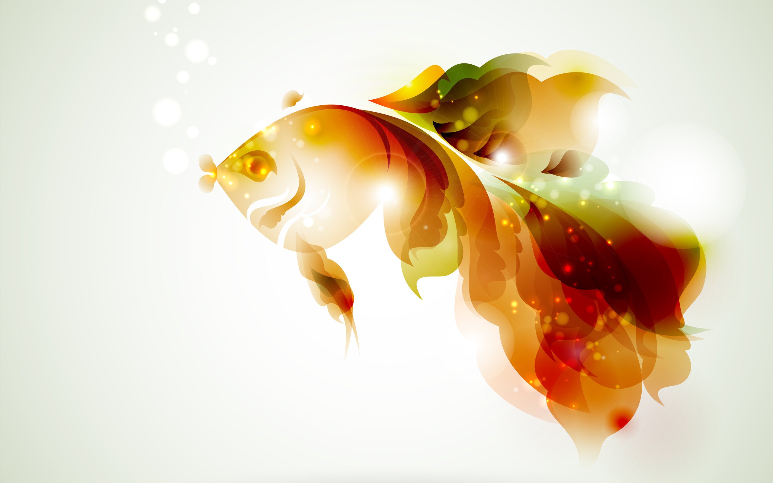 Золотая рыбка абстракция