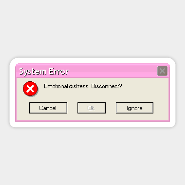 Error tokenizing data c error expected. Error розовый. Стикер ошибка. Эстетика ошибки виндовс. Error наклейка.