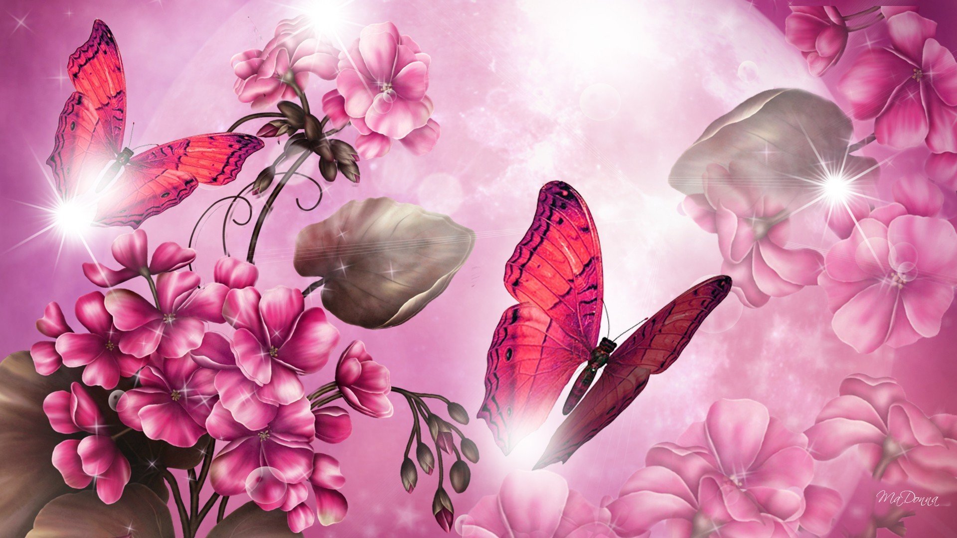 Картинки с цветами и бабочками