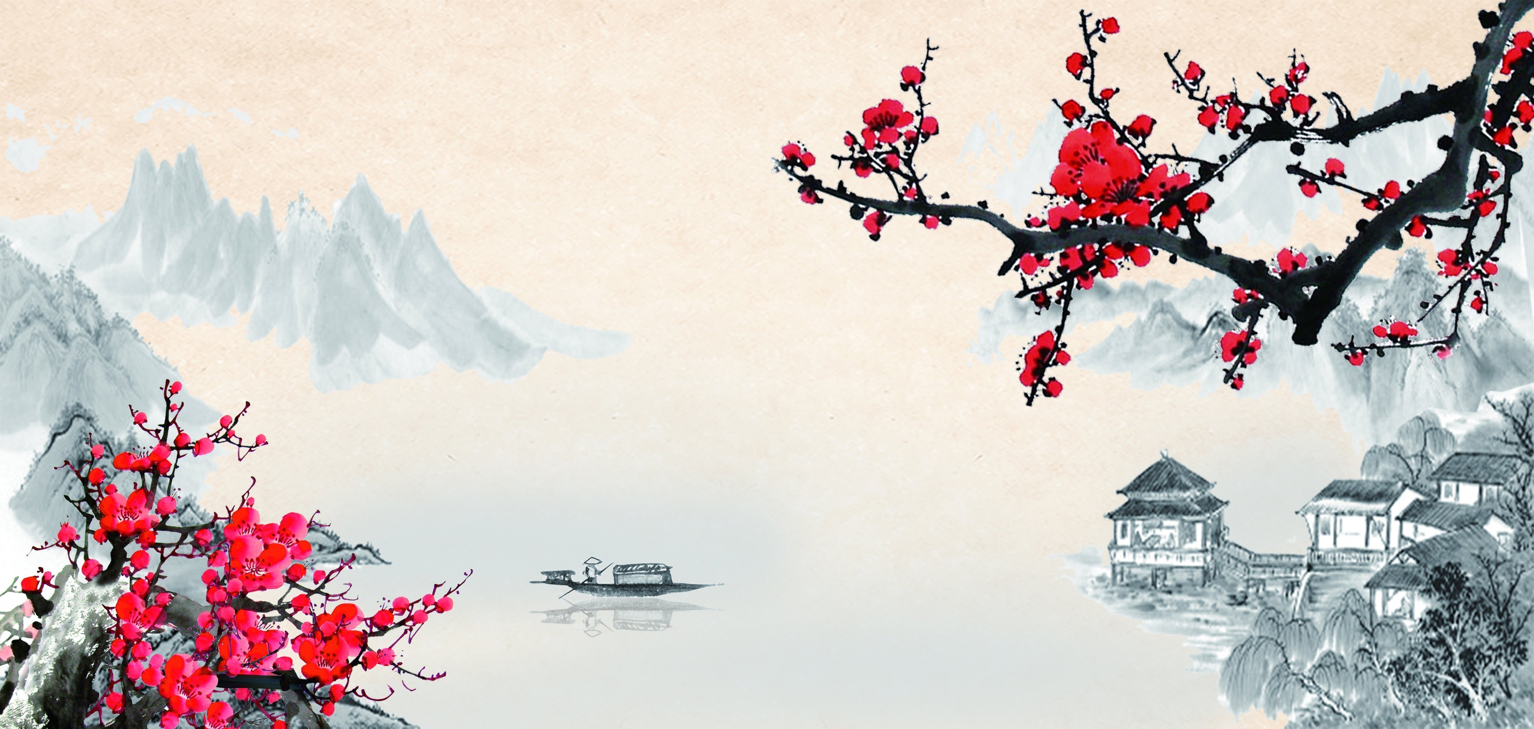 японская живопись Фон китайский стиль Японская тематика Китайский фон Китай...