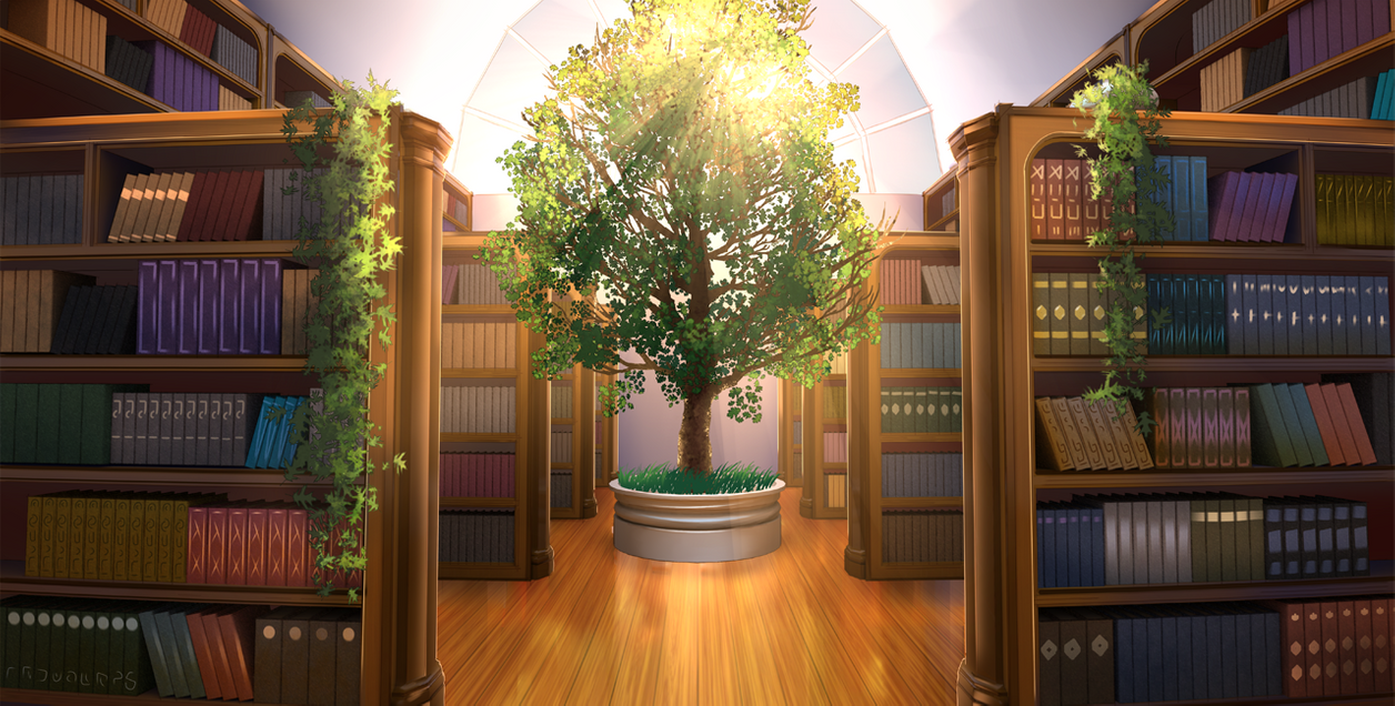 Библиотека сказка. Сказочная библиотека. Комната с книжными полками арт. Аниме библиотека. Комната с книгами аниме.