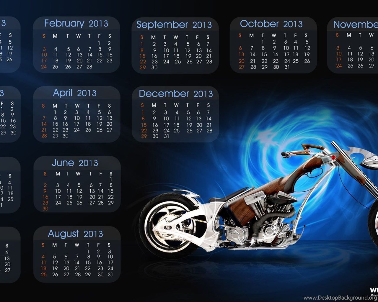 Календарь с мотоциклами