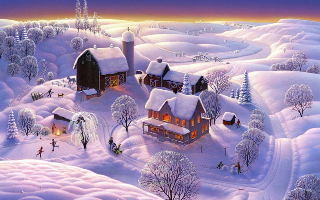 Сказочная зима в деревне