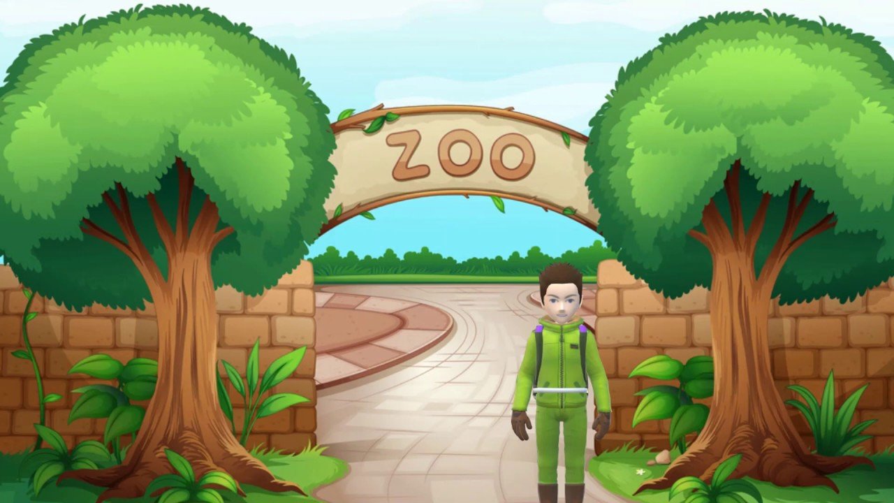 Мультяшный зоопарк без животных
