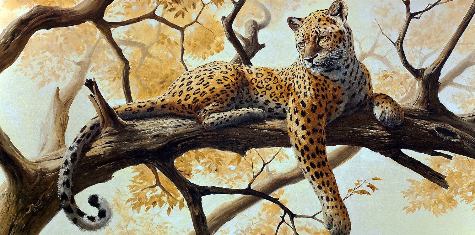 Фреска с леопардом
