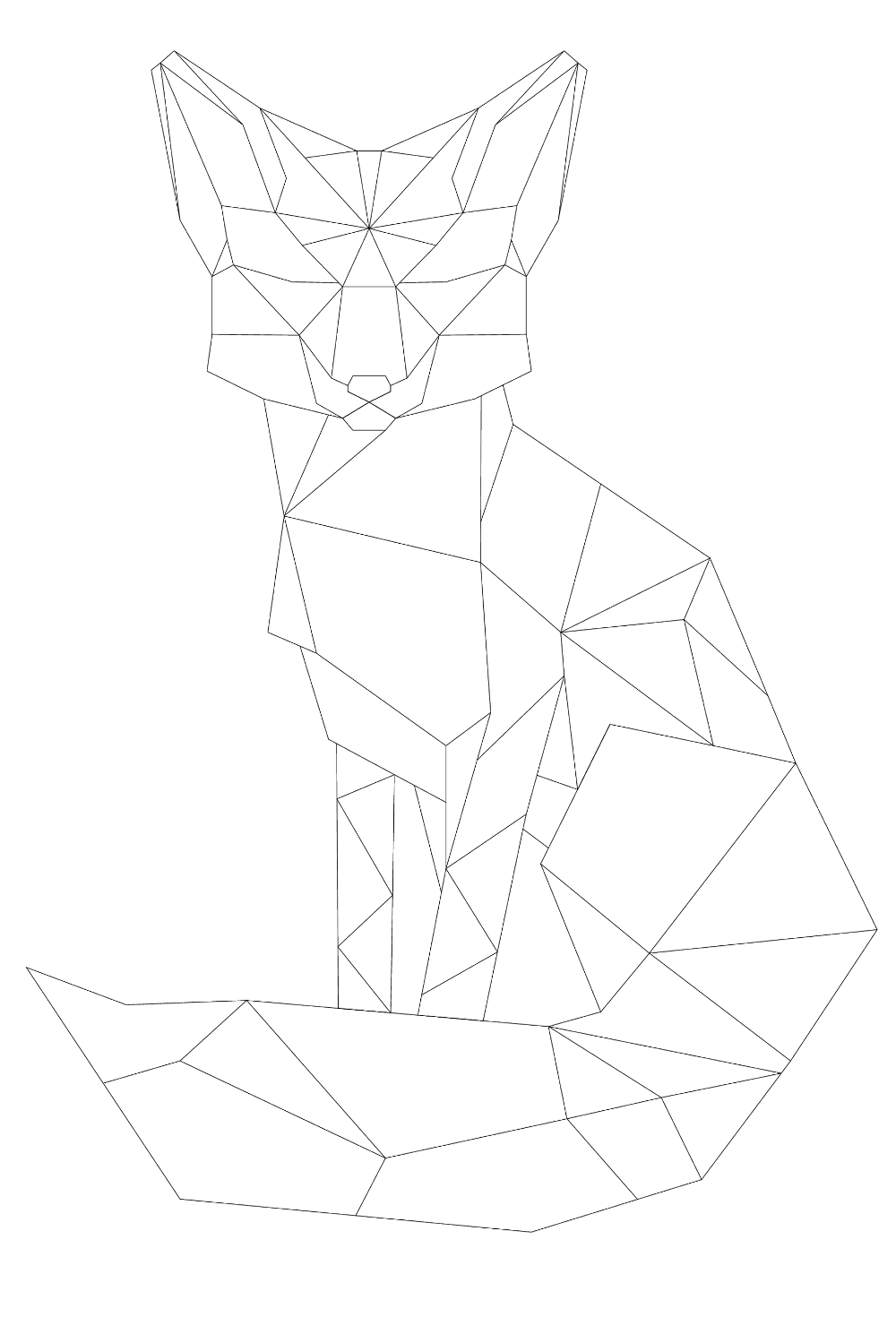 Геометрическая лиса. Животные геометрическими фигурами. Геометрические рисунки животных. Лиса из геометрических фигу.