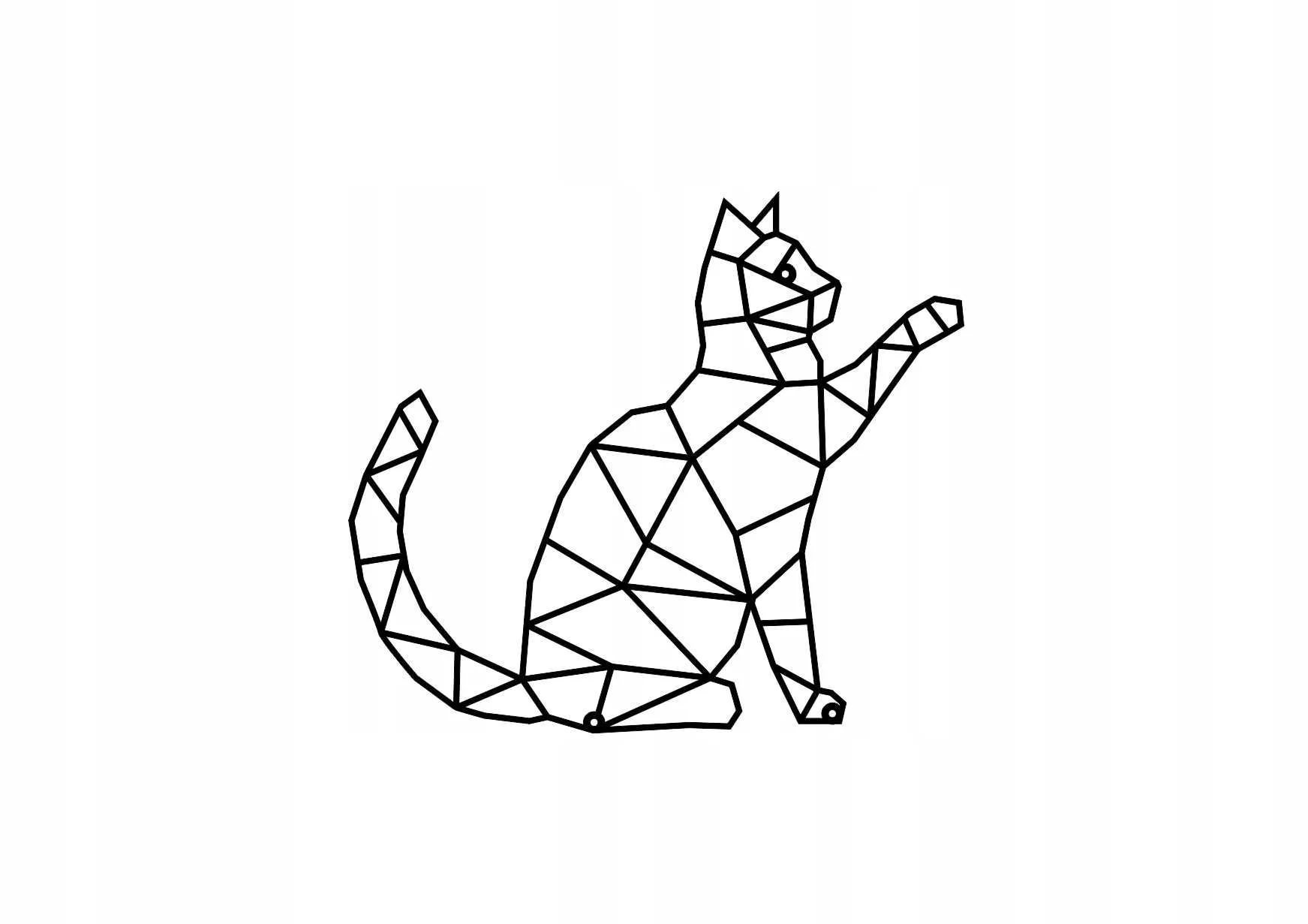 Кот из геометрических фигур