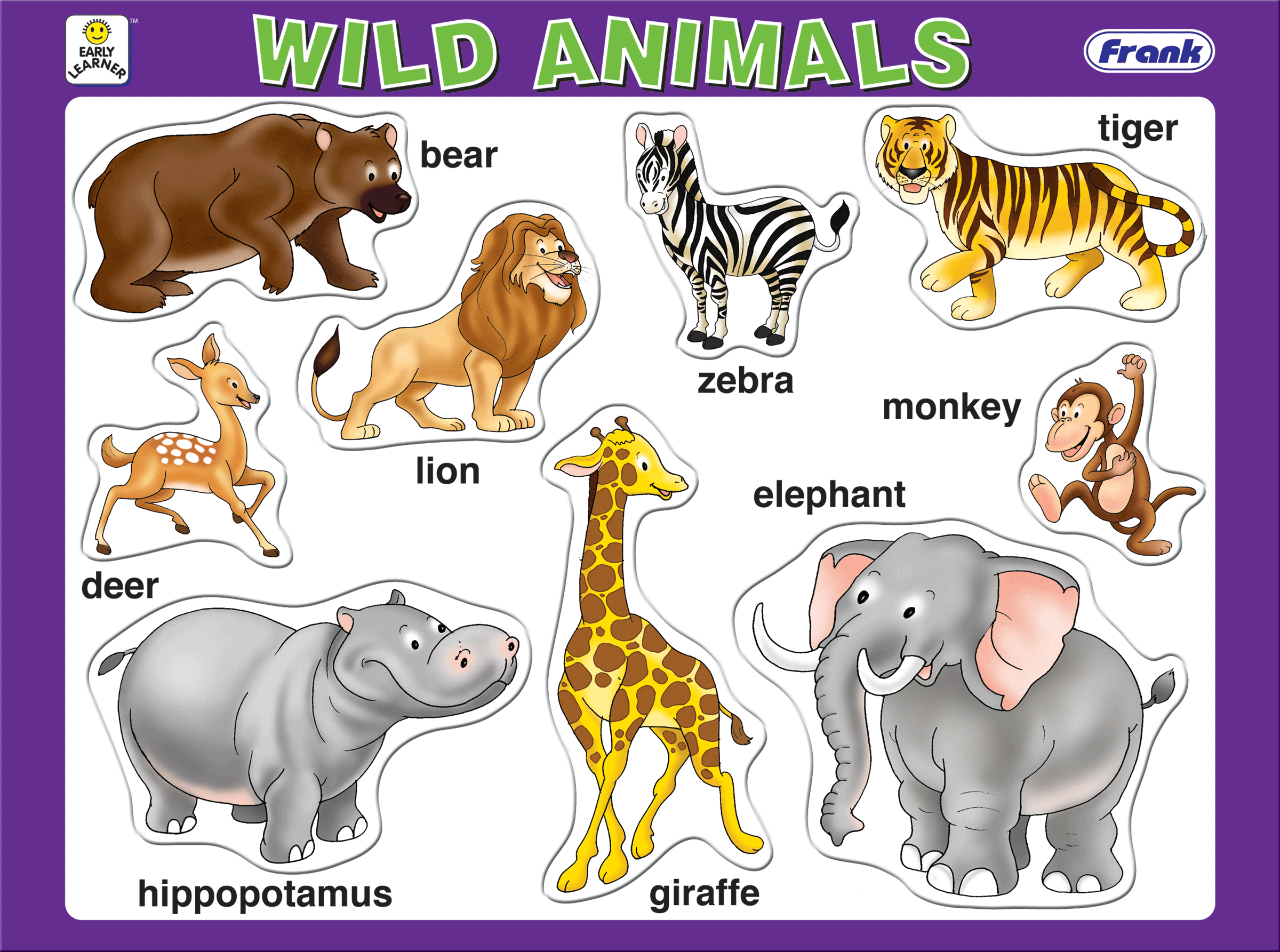 Животные на английском для малышей