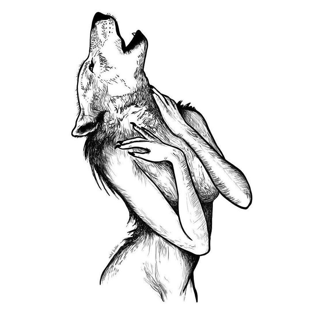 Девушка наполовину волк