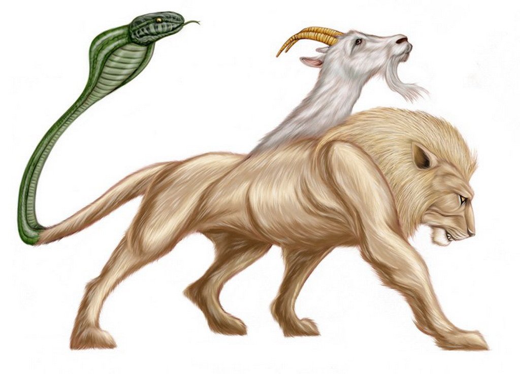 Мифический лев с головой. Химера Лев коза змея. Химера мифология древней Греции. Химера мифическое существо Лев коза. Химера мифологическое существо.