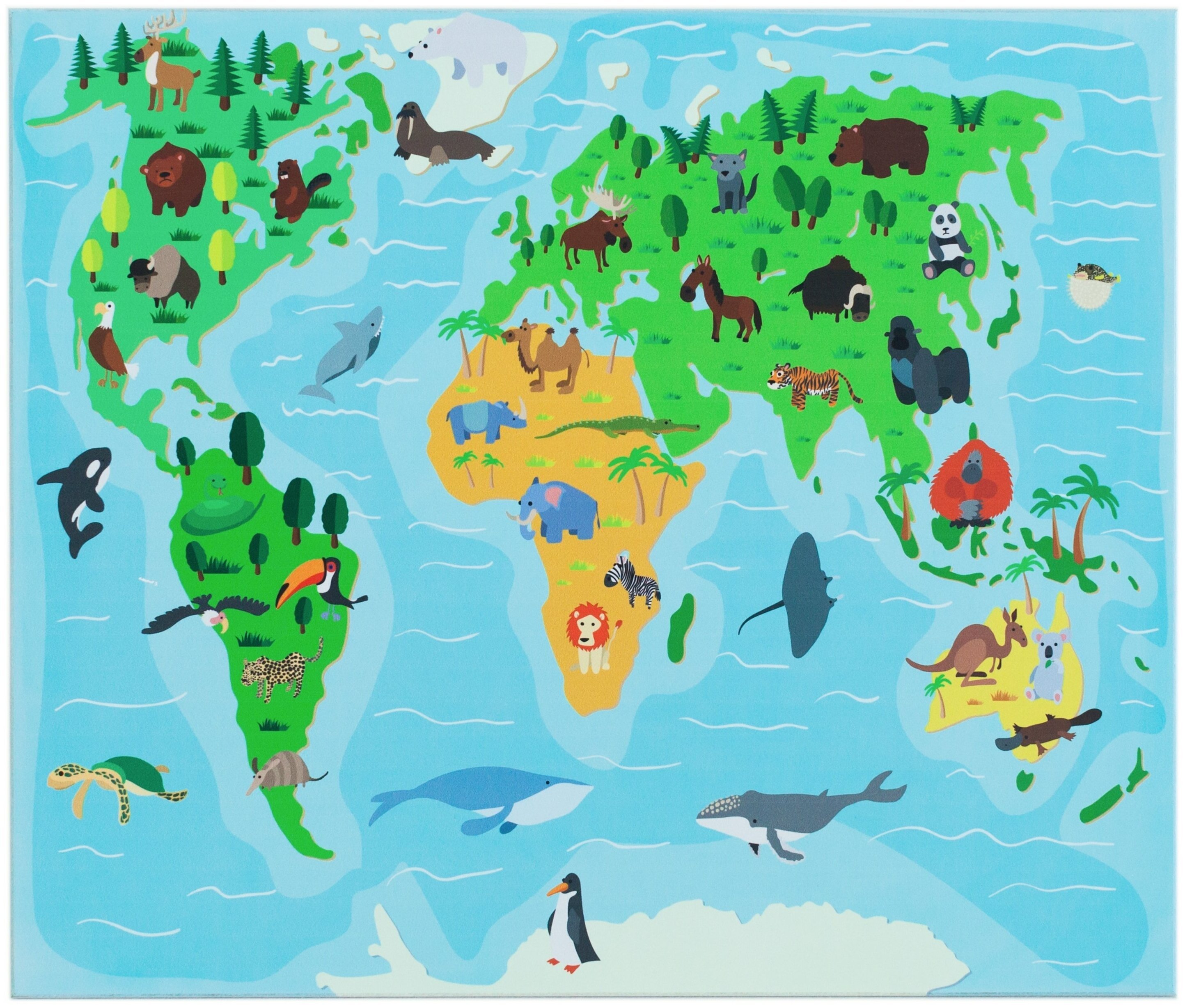 Карта животного мира для детей