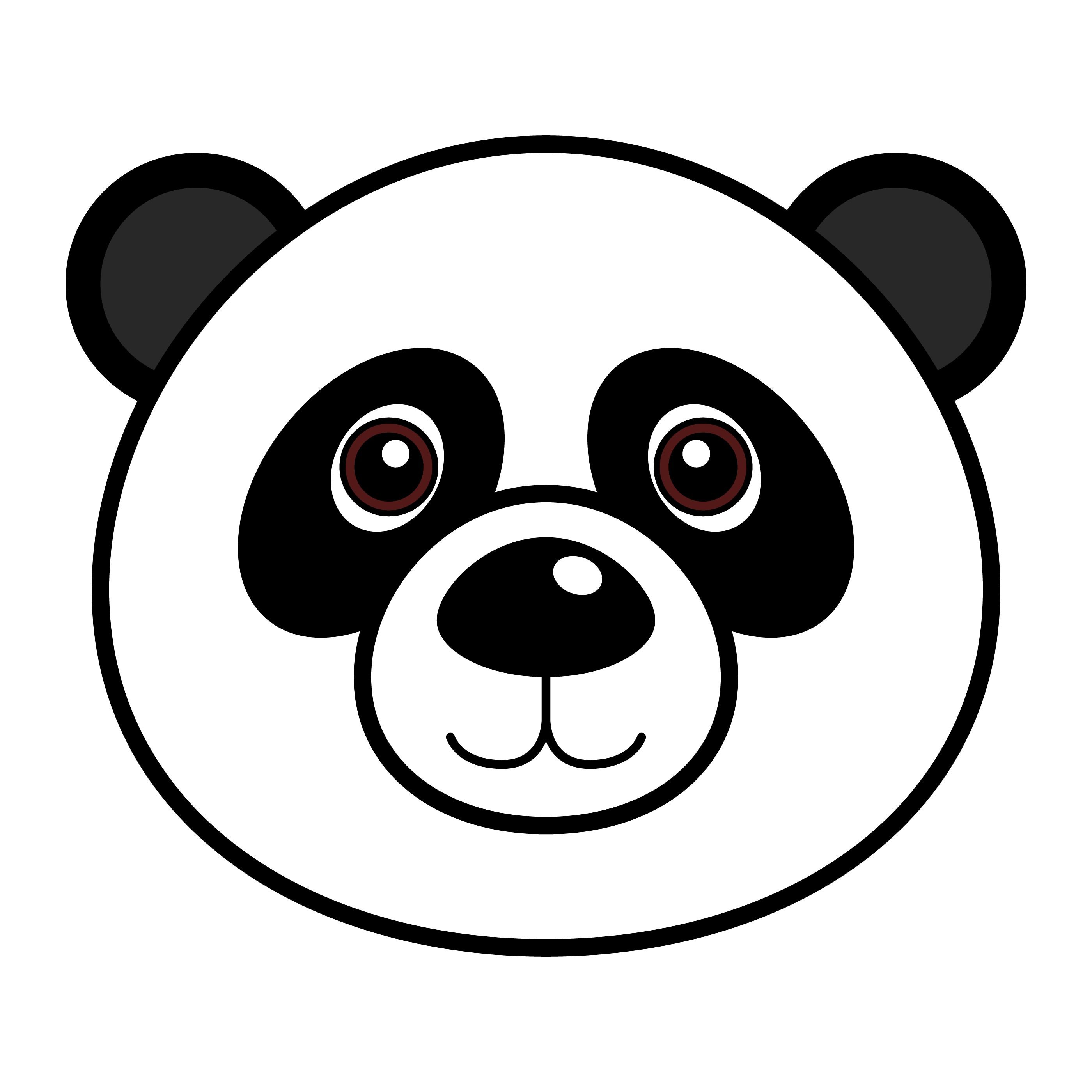 Морда панды рисунок