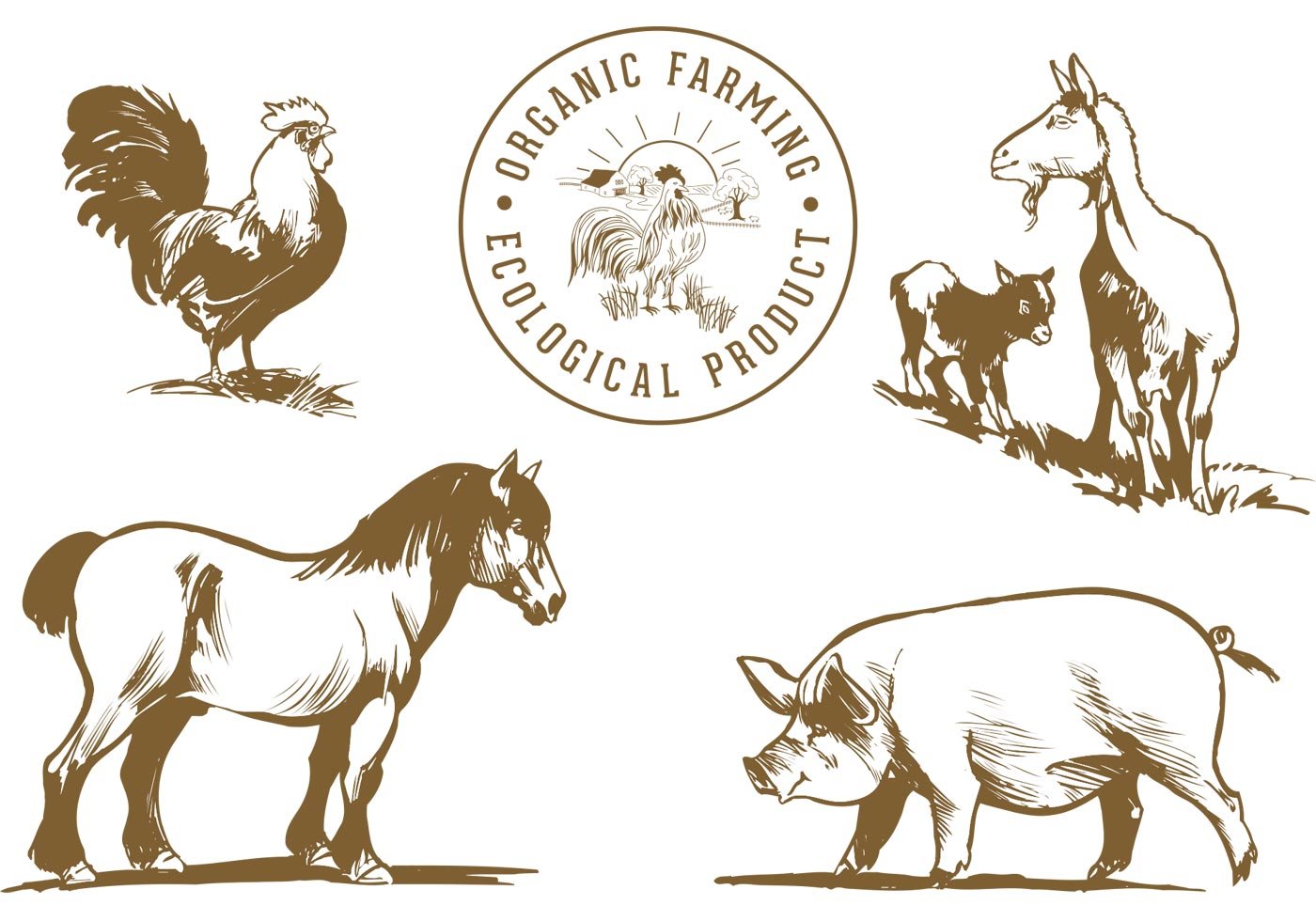 Логотипы сельскохозяйственных животных
