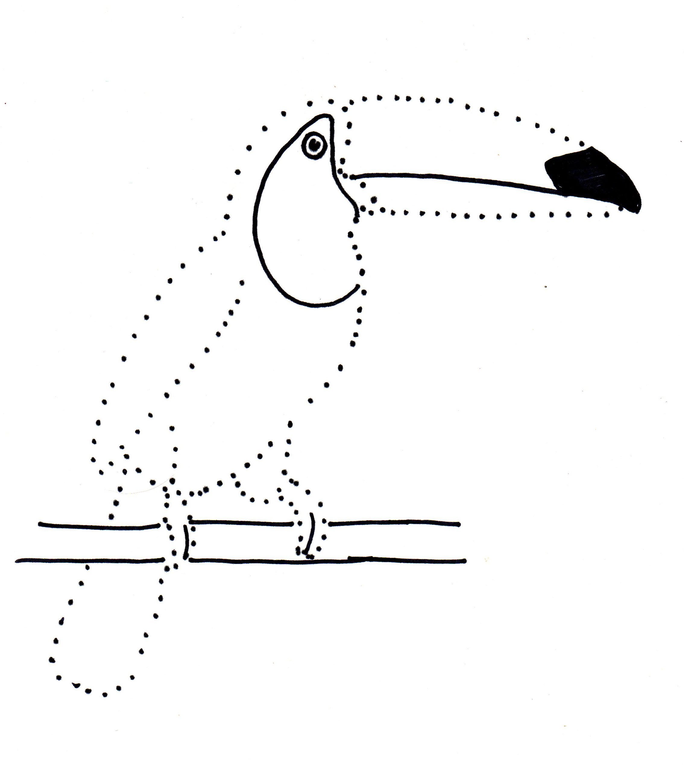 Рисование птиц по точкам
