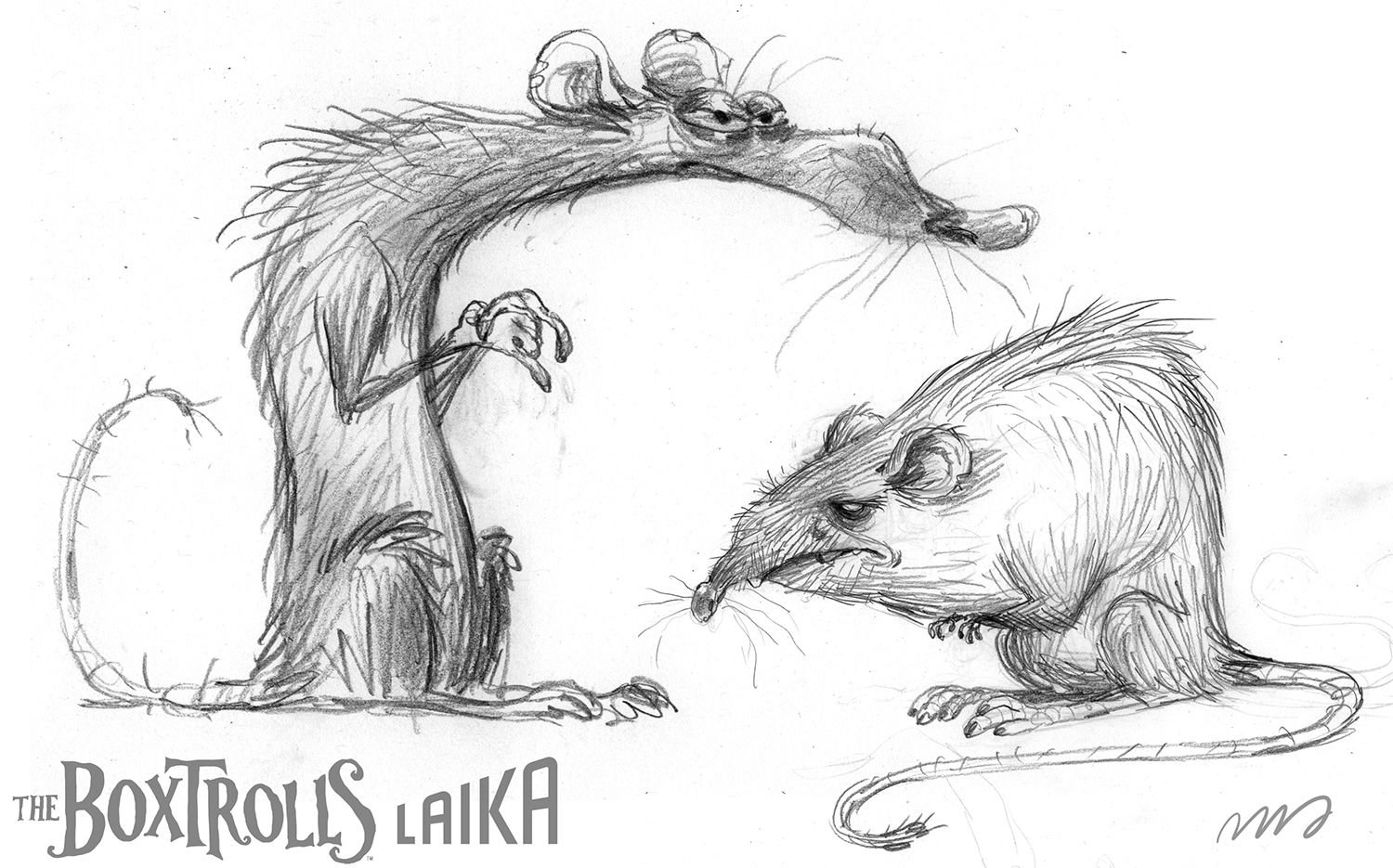 Крыса нарисованная карикатурная