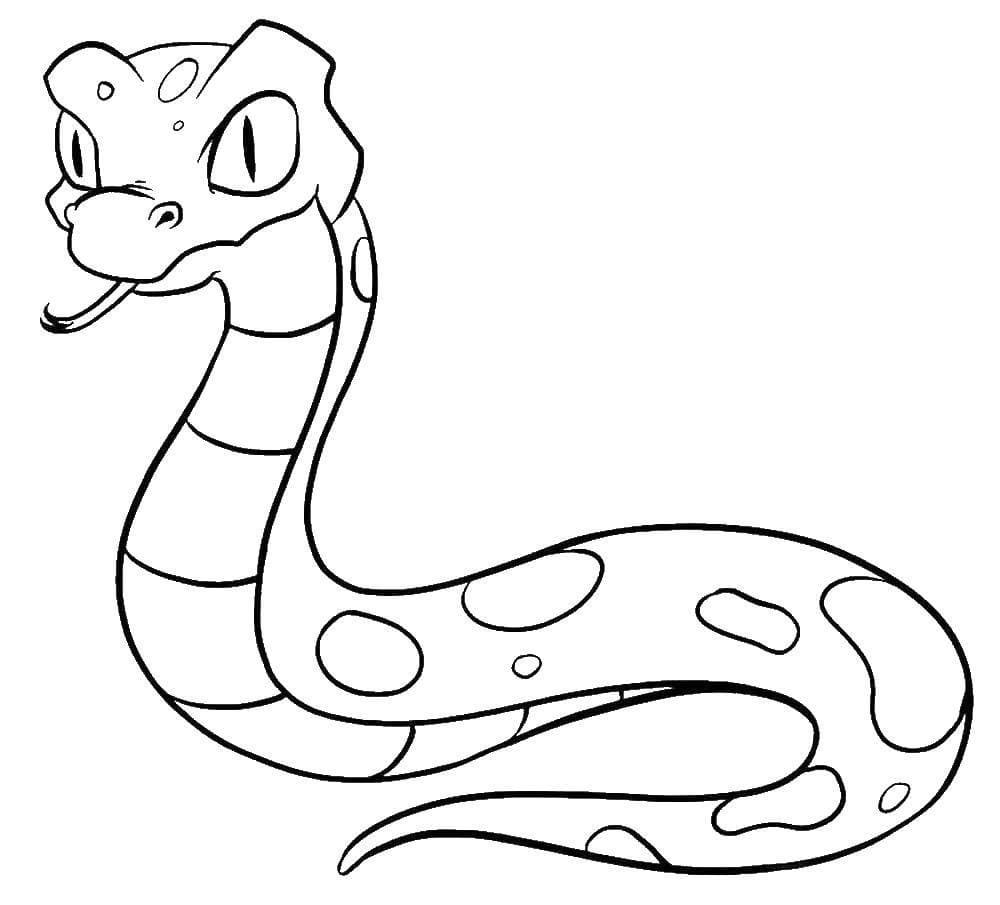 Змея трафарет для рисования