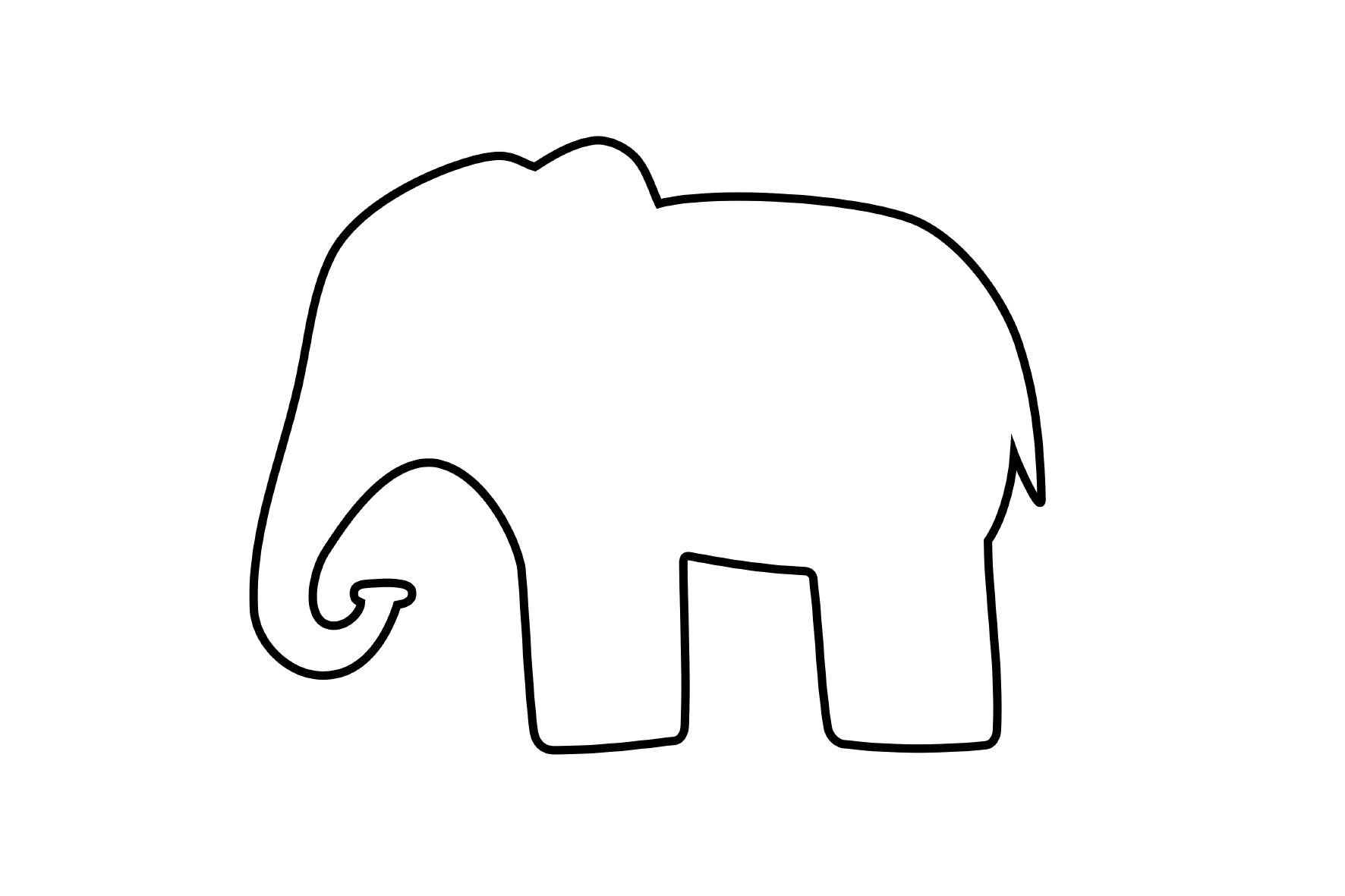 Слон контур