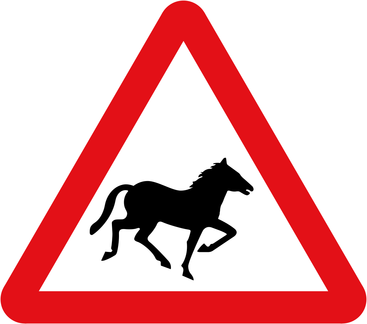 Знак 1.26. Перегон скота. Знак осторожно лошади. Дорожный знак осторожно животные.