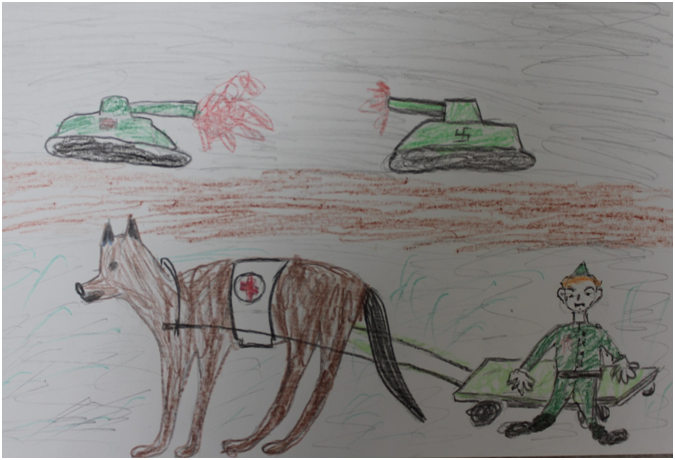 Животные в великой отечественной войне рисунок. Животные на войне рисунок. Собака на войне рисунок детский. Рисунок про войну легкий.