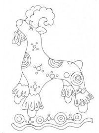 Дымковский козлик раскраска