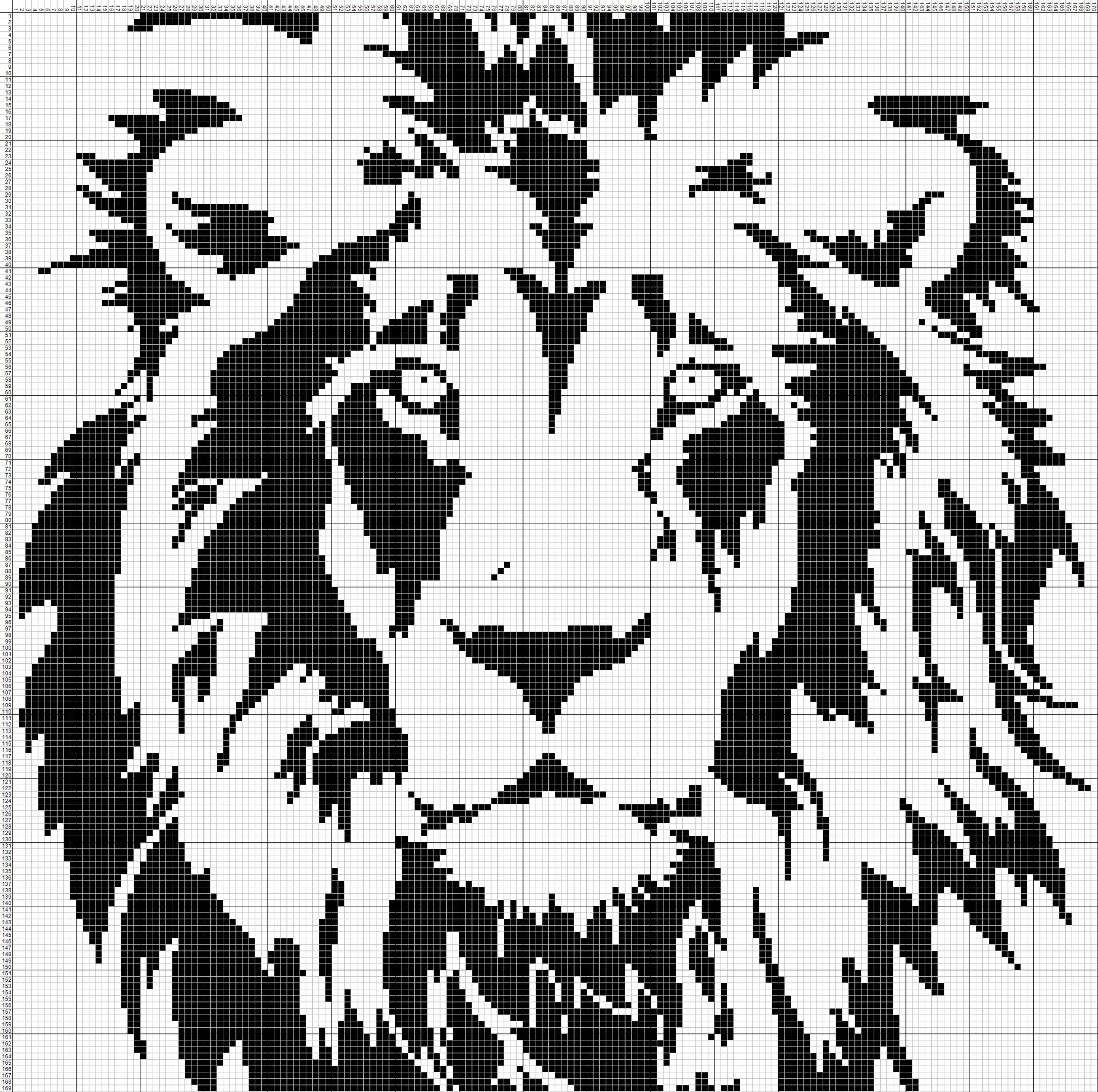 Монохромное изображение Льва