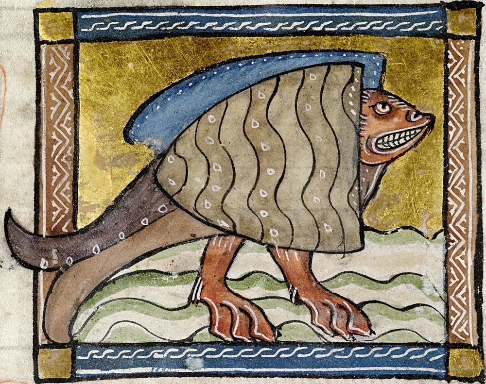Средневековый Бестиарий крокодил