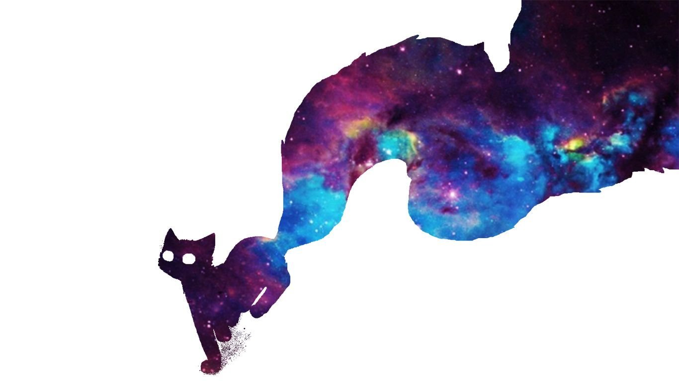 Космический котик рисунок