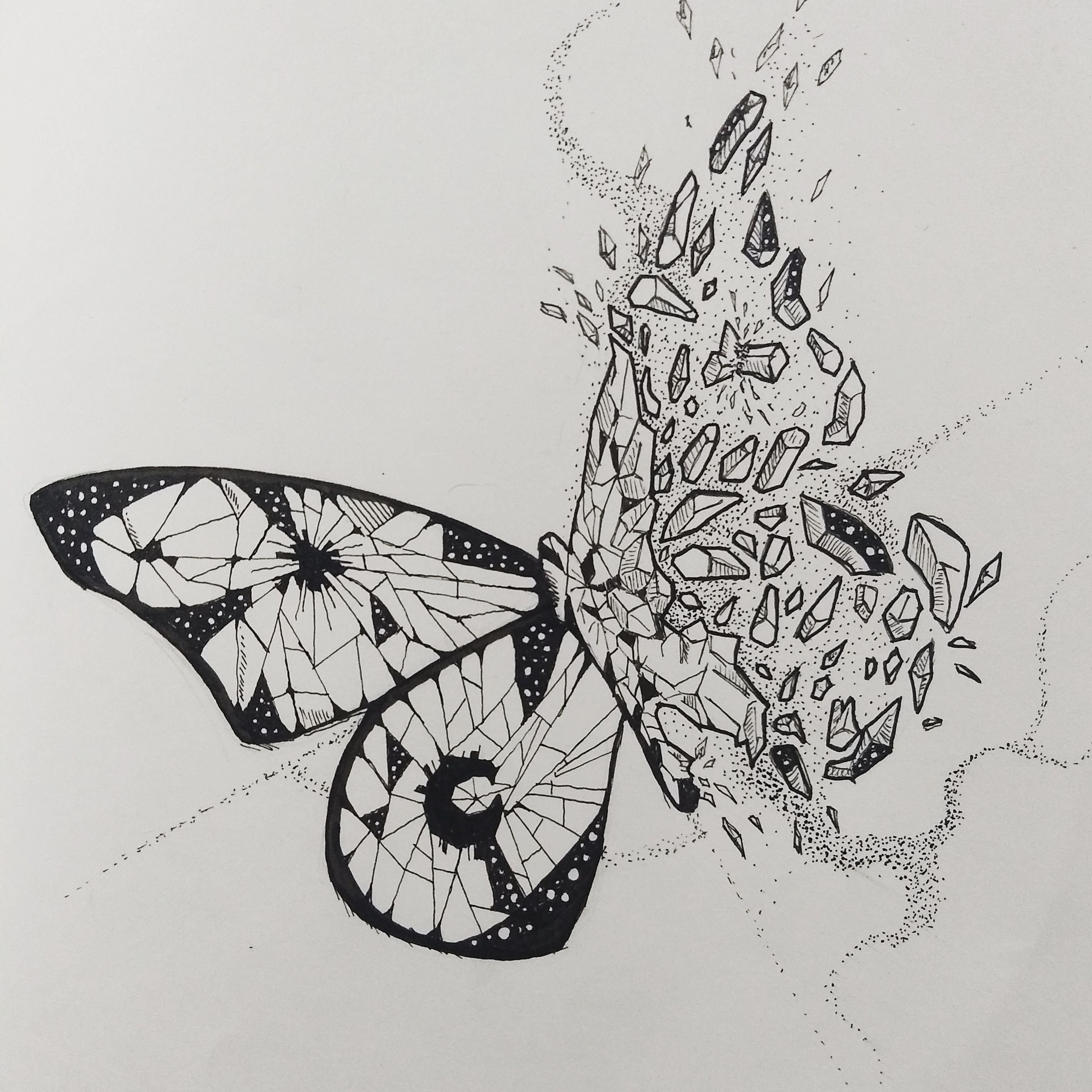 Асимметрия в композиции бабочка