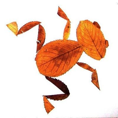 Рисунок животного из листьев (48 фото)