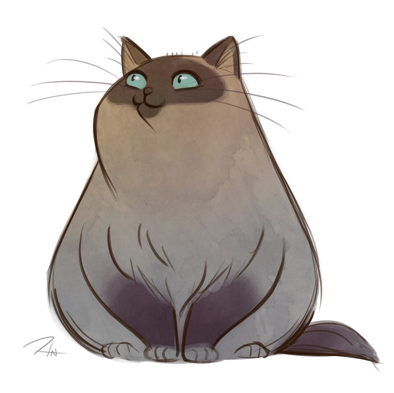 Толстый кот мультяшный