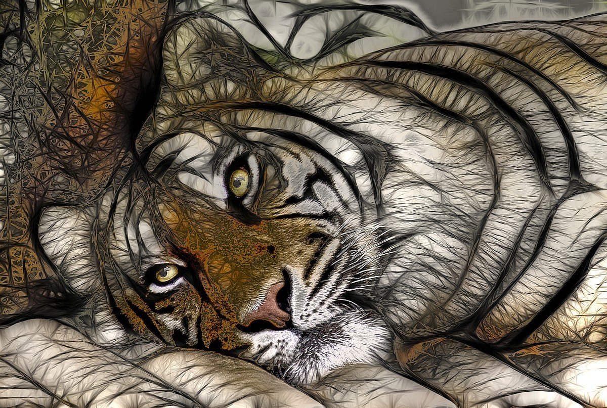Тигр абстракция