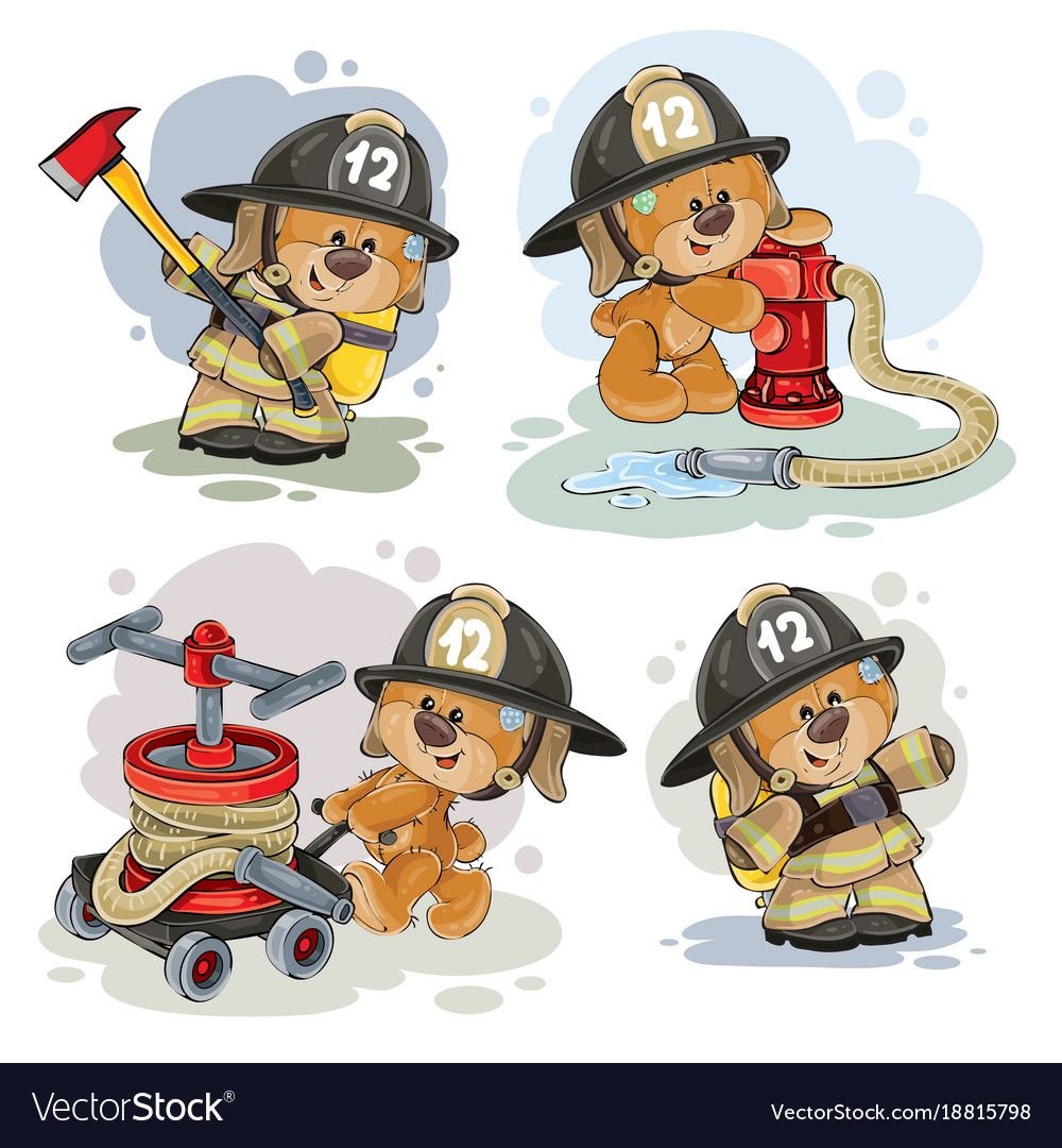 Мишка пожарник