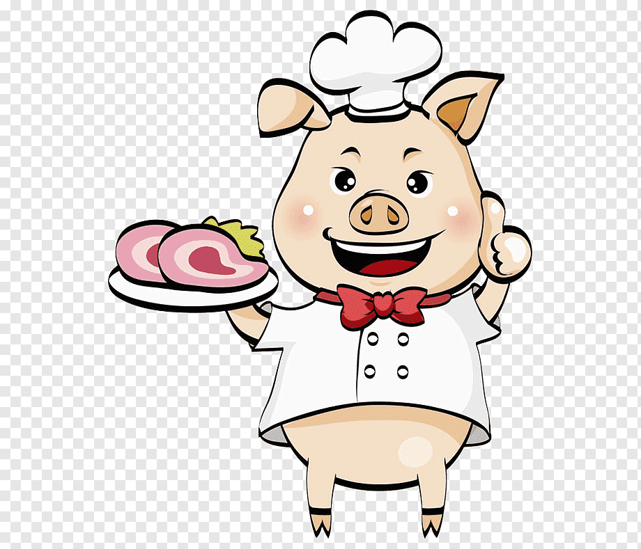 Свинья готовит