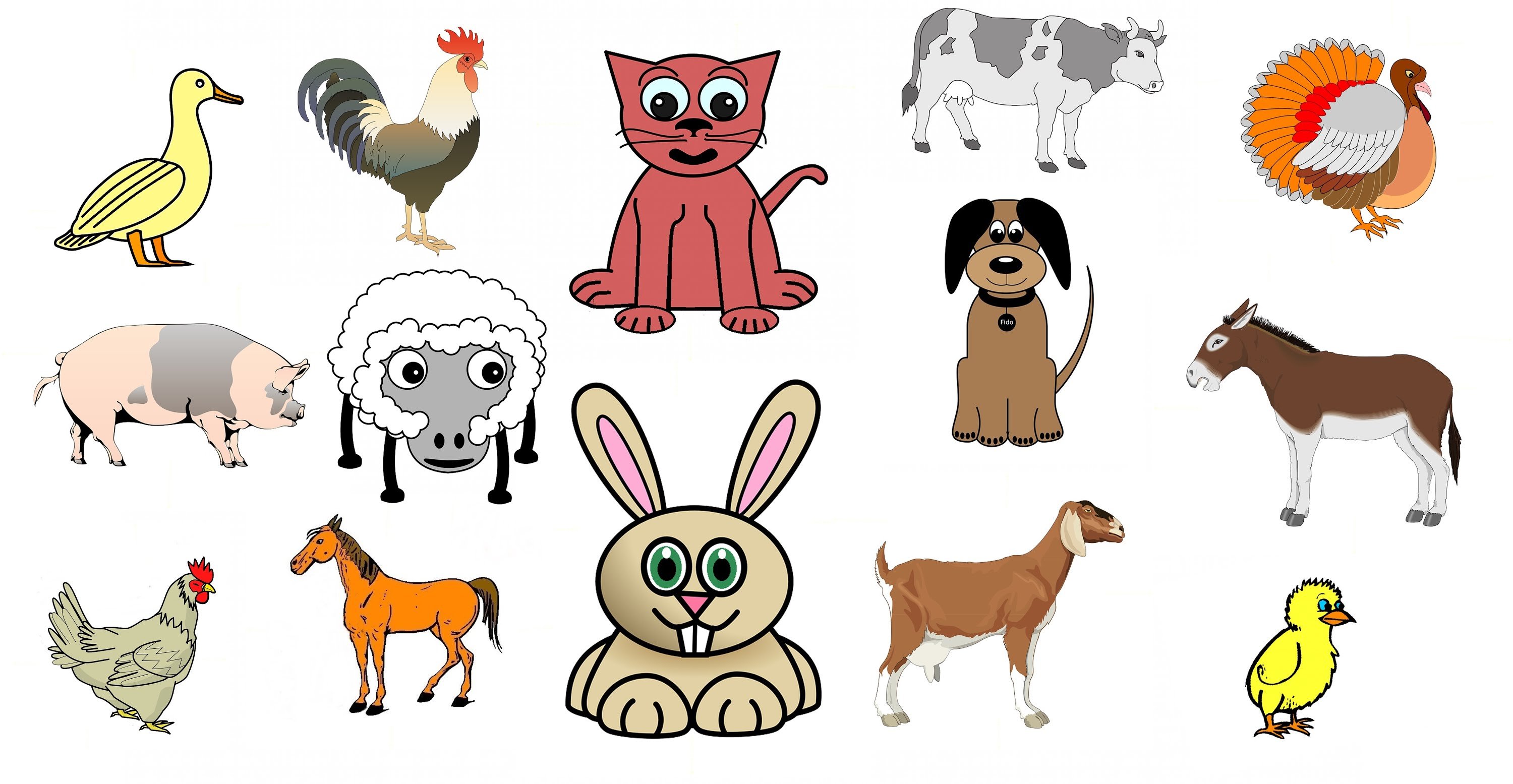 Рисунки разных животных для детей